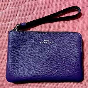 Purple coach wristlet